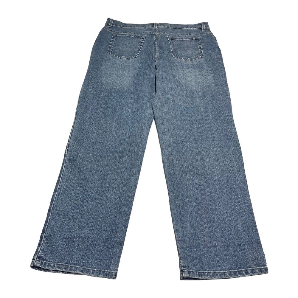 Gloria Vanderbilt Amanda Jeans Women's 18 Blue Stretch 5-Pockets Straight Leg - Picture 2 of 8